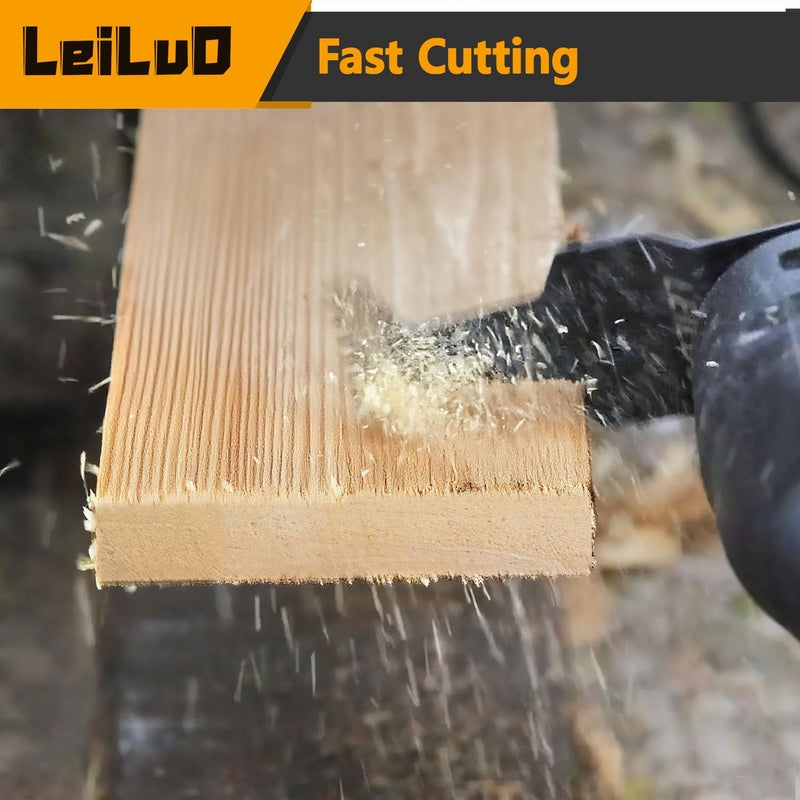 LEILUO 15Pcs Oscillating Saw Blades Japanese Teeth Multi Tool Blade Fast Cutting Wood Extra Long Oscillating Tool Blades Compatible with DeWalt Makita & More - Image 3